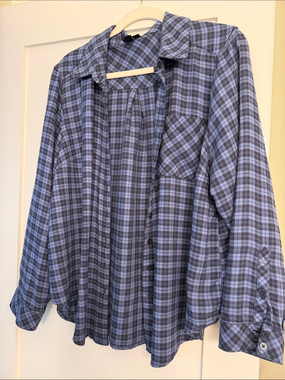 Torrid Women’s Blue Plaid Button Up Shirt